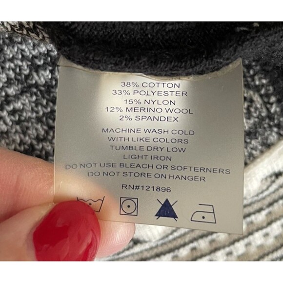 Title Nine Wool Full Zip Sweater Jacket Fair Isle Womens S Hiking Ski Mountain - Picture 9 of 10